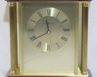 3227 - Howard Miller Table Clock 9x9x3.5 Chips on corners
