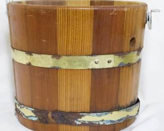 4081 - Wooden bucket from ice cream maker, 10 x 11.5
