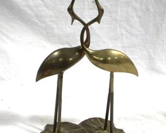 7641 - Brass Birds Statue - 12.5" tall
