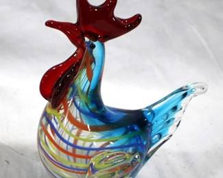 942 - Murano Rooster - 9 x 7

