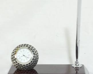 3250 - Howard Miller Tabletop Clock with Pen 7x7x3.5
