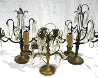 7341 - Prism Candelabras - one is electric
