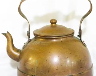 4201 - Vintage copper teapot, 6 x 7
