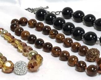 309 - 3 Beaded Necklaces - 20" long
