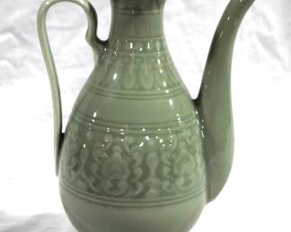 7307 - Oriental Teapot - 9.25" tall
