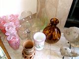Various Art Glass items from Fenton, Imported Italian pieces, Mureno and other signature pieces!!!