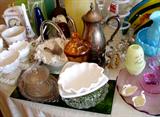 Various Art Glass items from Fenton, Imported Italian pieces, Mureno and other signature pieces!!!