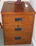 2 drawer wood side storage