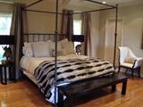 Bed / Iron Canapy Frame / Bedding - ASKING $2,750 or best offer