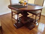 Table (Round with Pedestal Base) with 4 Chairs - ASKING $750 or best offer