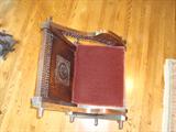 Engraved hand carved Wooden Antique Chair with Velvet Seating - ASKING $1,250 or best offer