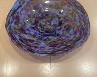 SIGNED ART GLASS BOWL