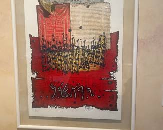 MOSHE CASTEL NICELY FRAMED ARTIST PROOF LITHOGRAPH