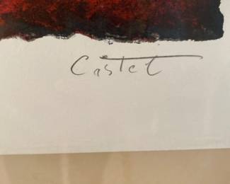 MOSHE CASTEL NICELY FRAMED ARTIST PROOF LITHOGRAPH