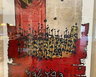 MOSHE CASTEL NICELY FRAMED ARTIST PROOF LITHOGRAPH