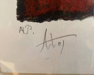 MOSHE CASTEL NICELY FRAMED ARTIST PROOF LITHOGRAPH