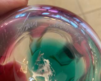 SCOTT & LAURA CURRY SIGNED ART GLASS 1995