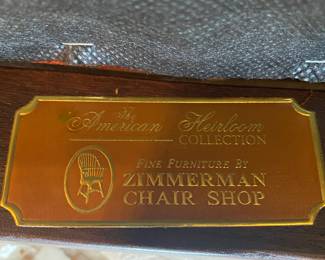 AMERICAN HEIRLOOM COLLECTION KITCHEN TABLE AND CHAIRS BY ZIMMERMAN CHAIR COMPANY FROM WHITE HOUSE FURNITURE