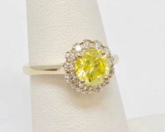 #710 • 14K 1.30Ct Round Yellow Diamond Ring, 3.14g
