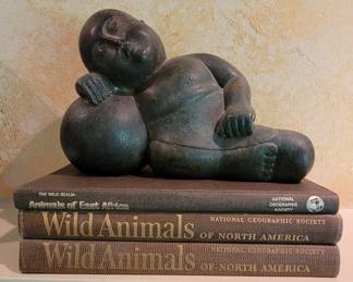 BRONZE LITTLE BOY WITH MELON