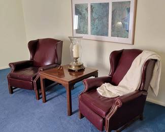 LEATHER ETHAN ALLEN RECLINER