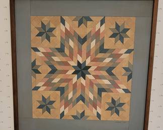 WOOD MARQUETRY WALL PIECE