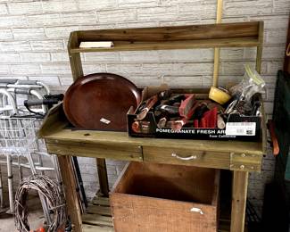 #284 TG BP potting shelf 36x18x32-48 $100.00