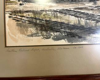 #42 Albert Lane Depot original water color, signed by Albert Lane 28x22 $800.00