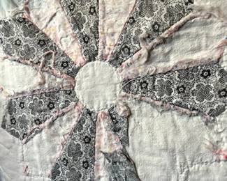 #88 scrappy quilt 80x62, as is $30.00