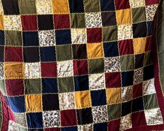 #87 crazy quilt, velvet and satin 58x50 $75.00