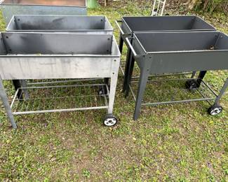 #292 BP white metal garden cart 14x37x32 $25.00
#293 BP silver metal garden cart 20x37x32 as is rust $40.00
##288 BP metal garden carts with wheels and shelf 16x37x32 $40.00 sold
#289 BP metal garden carts with wheels and shelf 16x37x32 $40.00 sold
#290 BP metal garden carts with wheels and shelf 16x37x32 $40.00 sold
#291 BP metal garden carts with wheels and shelf 16x37x32 $40.00 sold