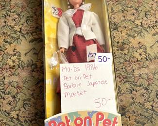#157 1986 Ma-ba Pet on Pet Barbie Japanese Market, NRFB $50.00