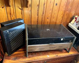 #92 RCA turntable with 2 speakers 24x15x11 as is $25.00