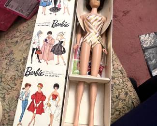 #105 Bubble Cut Brunette Barbie, NRFB $150.00