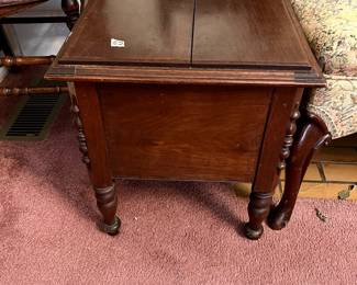 #52 Chamber pot in wood case 15x15x15 $125.00