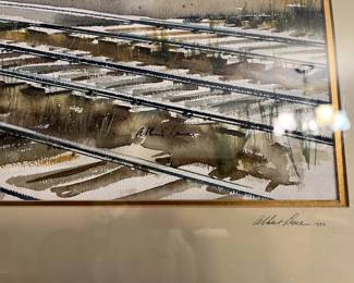 #77 Albert Lane, The Depot at Church Street, signed original painting 40x31 $1200.00