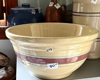 #276 kitchen pottery blue cookie jar 9 inch tall $35.00