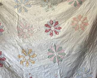 #88 scrappy quilt 80x62, as is $30.00