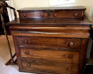 #16 Primitive antique dresser with 6 drawers 44x22x41 as is finish $250.00