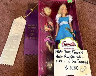 #257 Francie 1969 Hair Happenings #1122 In Box Unopened $1,000.00