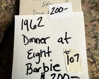 #107 1962 Dinner at Eight Barbie, NRFB $200.00