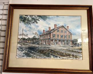 #77 Albert Lane, The Depot at Church Street, signed original painting 40x31 $1200.00