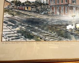 #77 Albert Lane, The Depot at Church Street, signed original painting 40x31 $1200