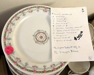 #294 KA dish dr Limoge France Phillips and Batter FF Mfg China $350.00