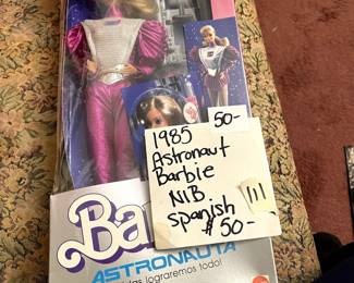#111 1985 Astronaut Barbie, Spanish NRFB $50.00