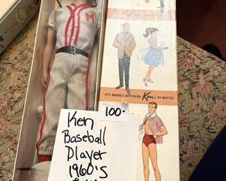 #138 1960s Ken Baseball Player, NRFB $100.00