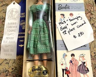 #153 1963 Swinging Easy Barbie, NRFB $250.00