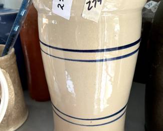 #274 kitchen 10 inch blue white crock $25.00