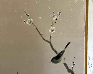 #7 art MBR Asian silk screen 4 panel 18x36 each over all 72x36 $120.00