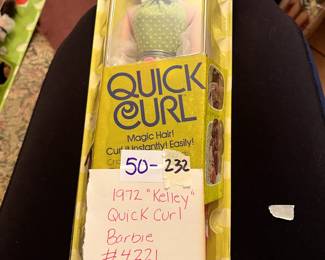 #232 1972 Kelley Quick Curl Barbie #4221 $50.00